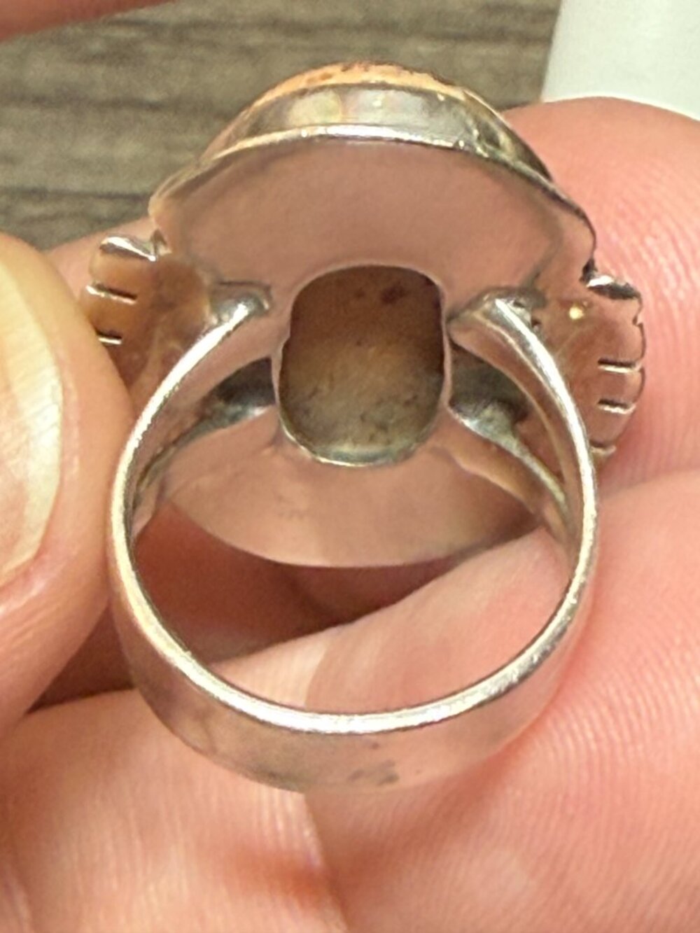 925 Mexican Cantera Fire Opal Ring View 6